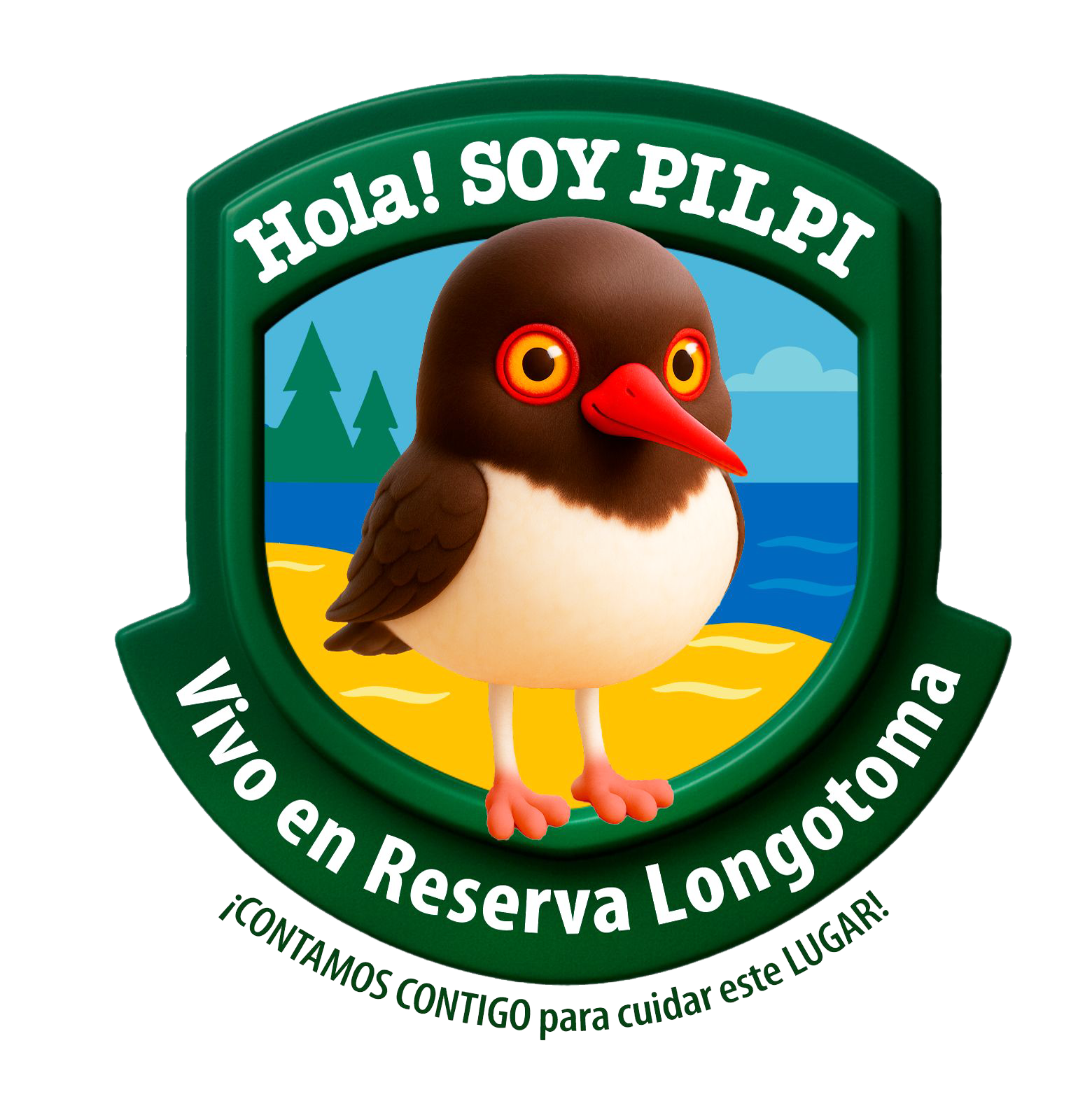Escudo con diseño 3D de Pilpi